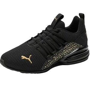 Puma Axelion Sneakers Black Gold Speckles Womens 7.5 UK 5 EU 38
